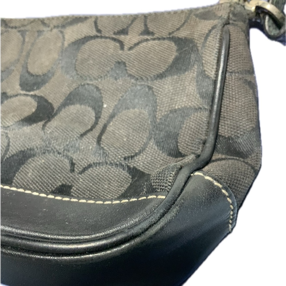 Coach Vintage Black Signature C Demi Mini Shoulder Handbag Baguette Y2K 90's - Picture 8 of 13